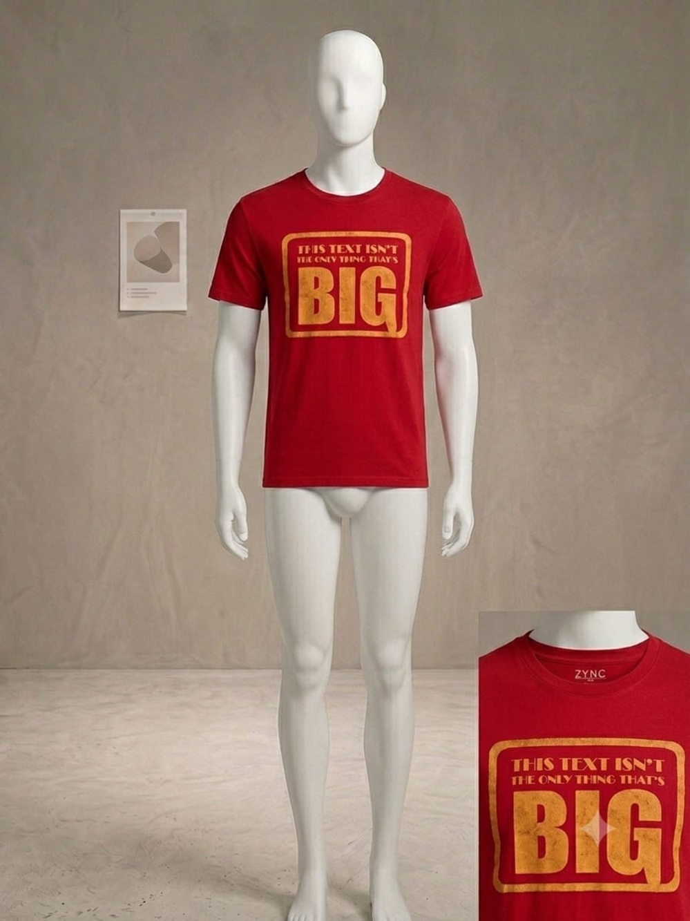 Men’s Red Short-Sleeve Graphic Tee - BIG Print